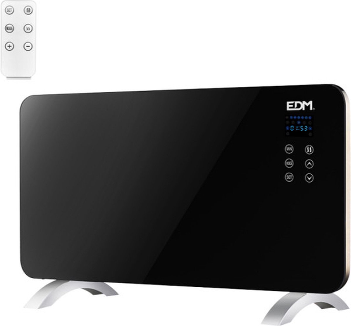 Digitale verwarming EDM 07182 Zwart 1500 W