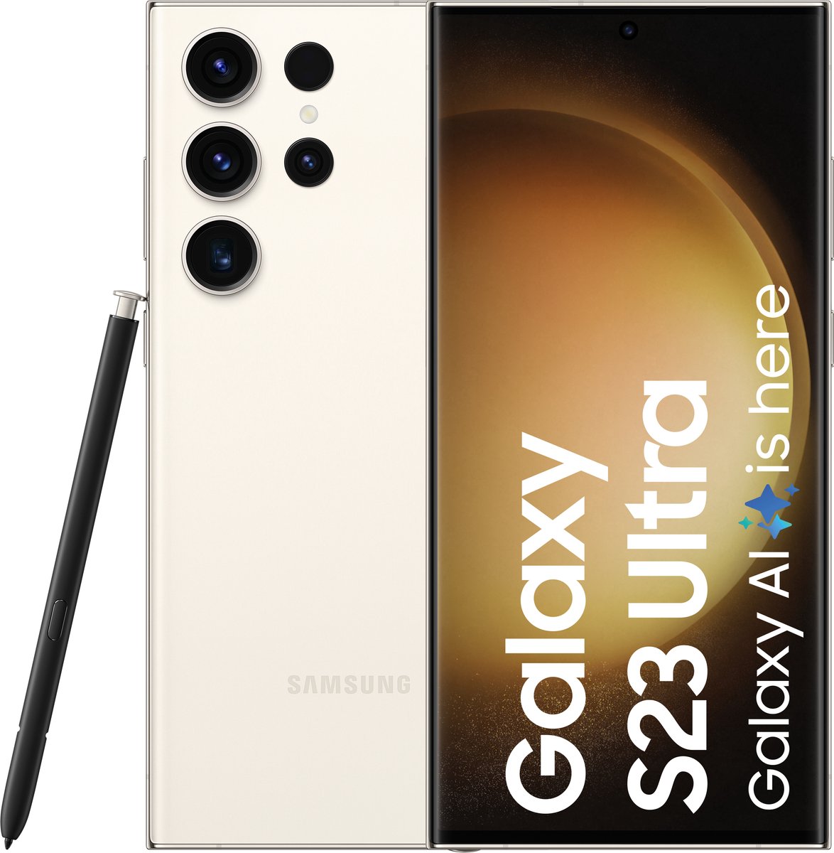 Samsung Galaxy S23 Ultra SM-S918B 17,3 cm (6.8") Dual SIM Android 13 5G USB Type-C 8 GB 256 GB 5000 mAh Crème