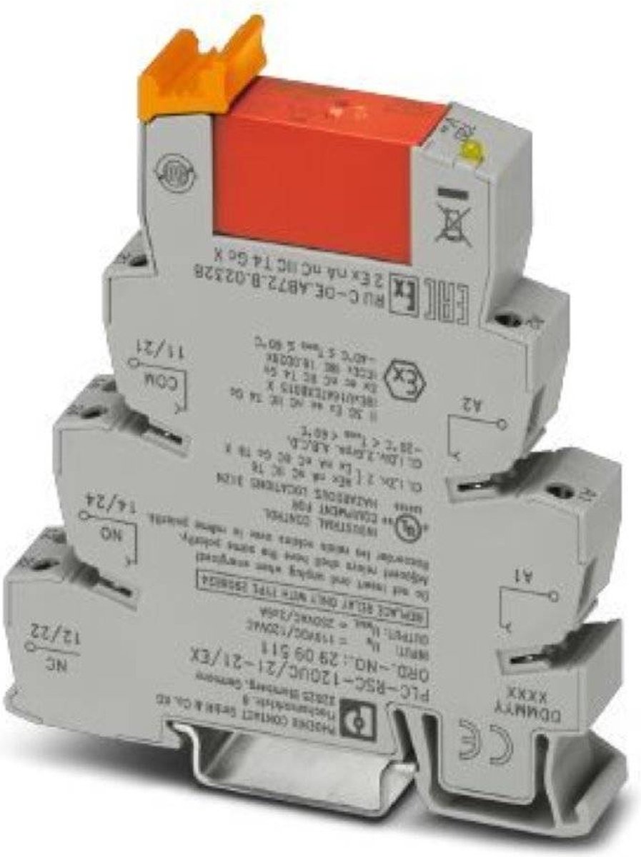 Phoenix Contact PLC-RSC-120UC/21-21/EX Relaismodule Nominale spanning: 120 V/AC Schakelstroom (max.): 6 A 2x wisselcontact 10 stuk(s)