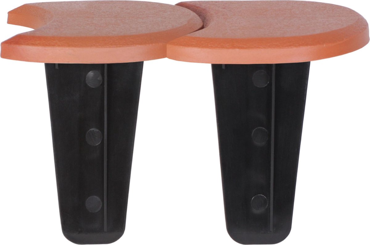 6x stuks platte kunststof graskant/tuin rand/kantopsluiting terracotta totale lengte 22,8 meter -