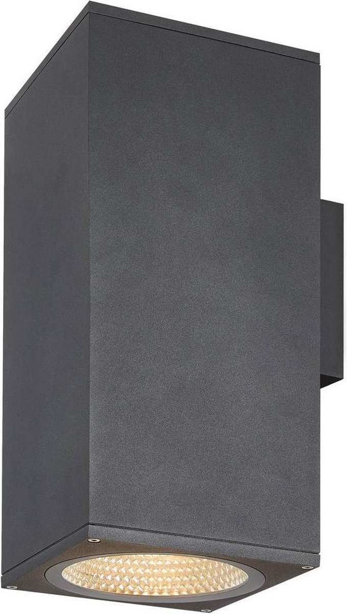 SLV ENOLA SQUARE L UP/DOWN 1003438 LED-buitenlamp (wand) LED vast ingebouwd 53 W Antraciet