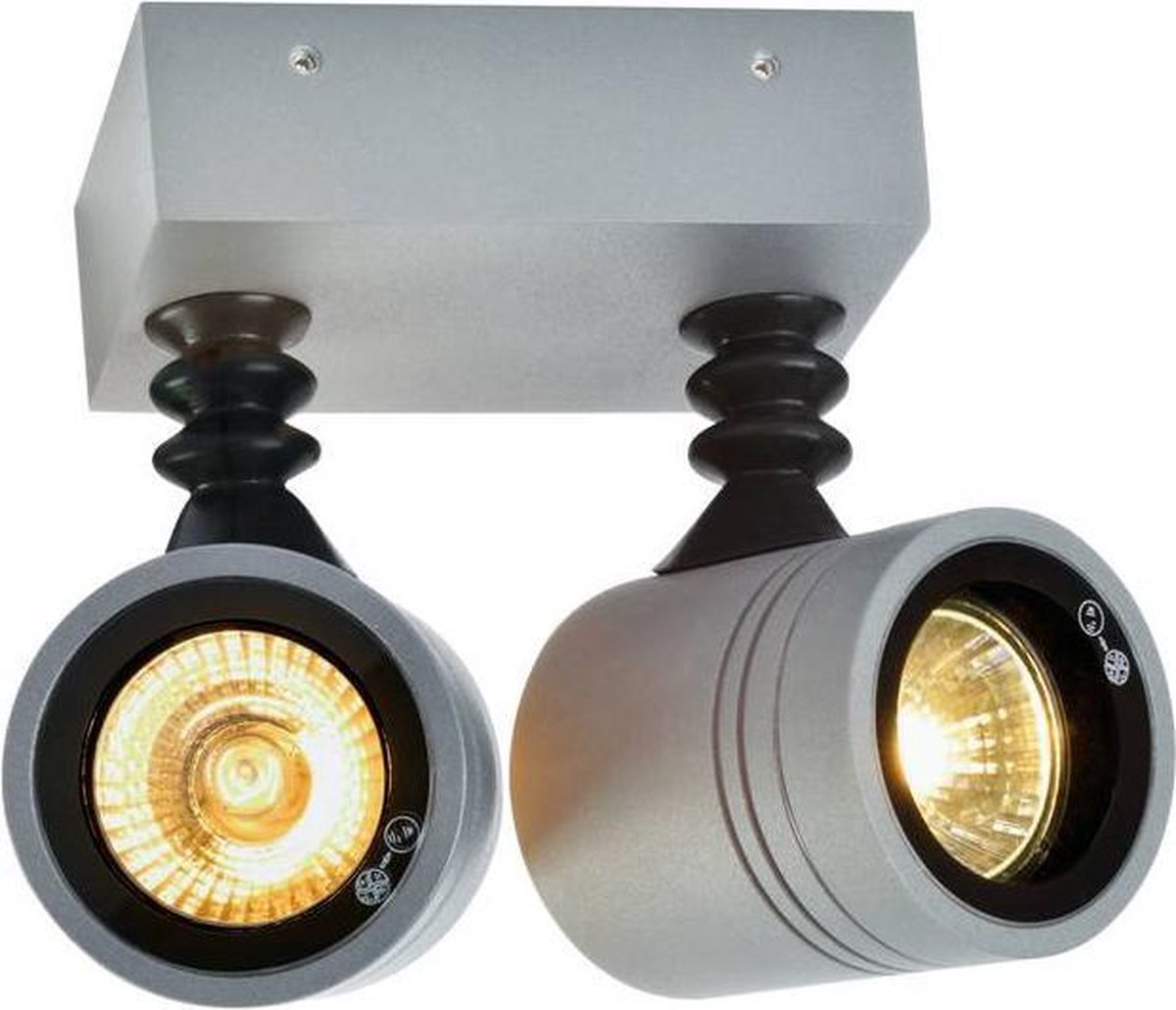 SLV MYRA 233094 LED-buitenlamp (wand) GU10 50 W Grijs