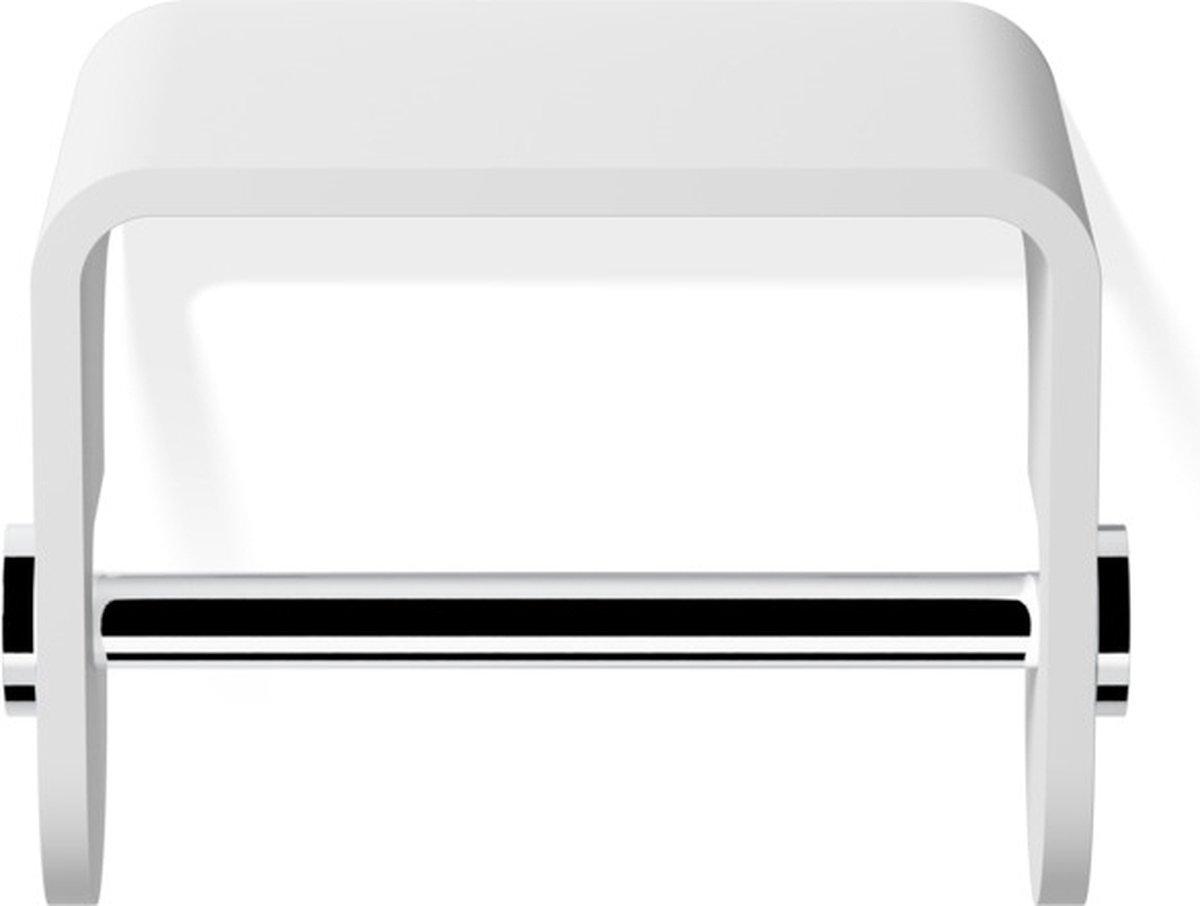 Decor Walther Toiletrolhouder Stone - wit/chroom