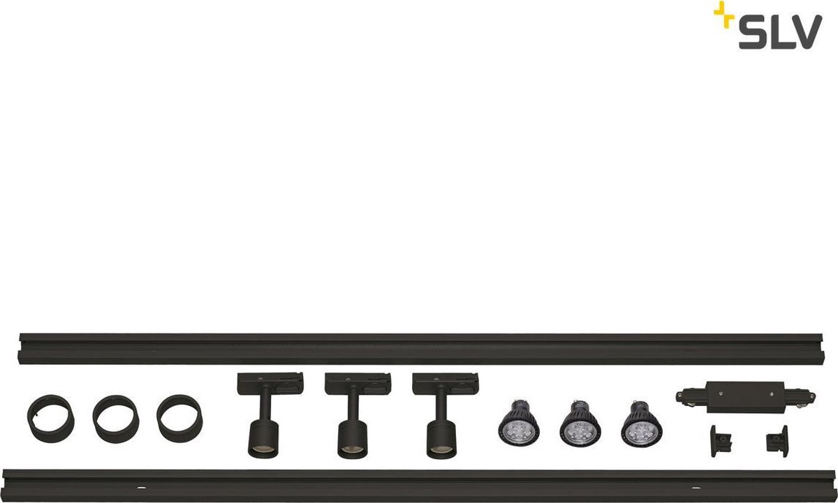 SLV 143190 230V-railsysteem lamp GU10 LED Zwart