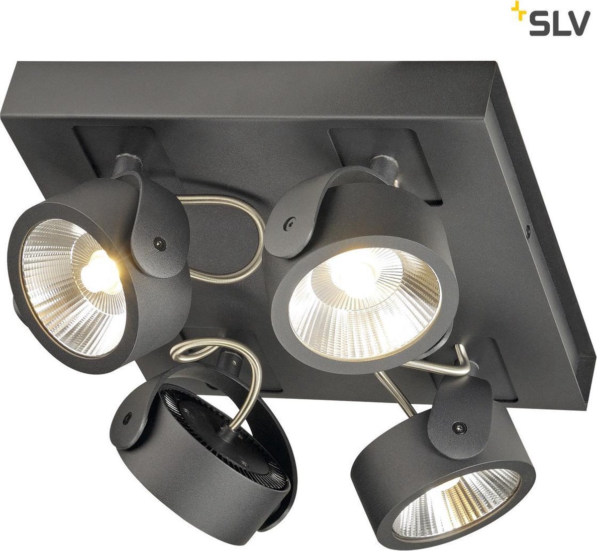 SLV 1000135 LED-plafondlamp 60 W Zwart