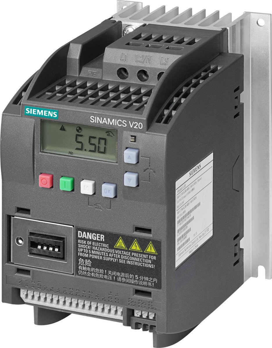 Siemens Frequentieregelaar 6SL3210-5BE22-2CV0 2.2 kW 380 V, 480 V