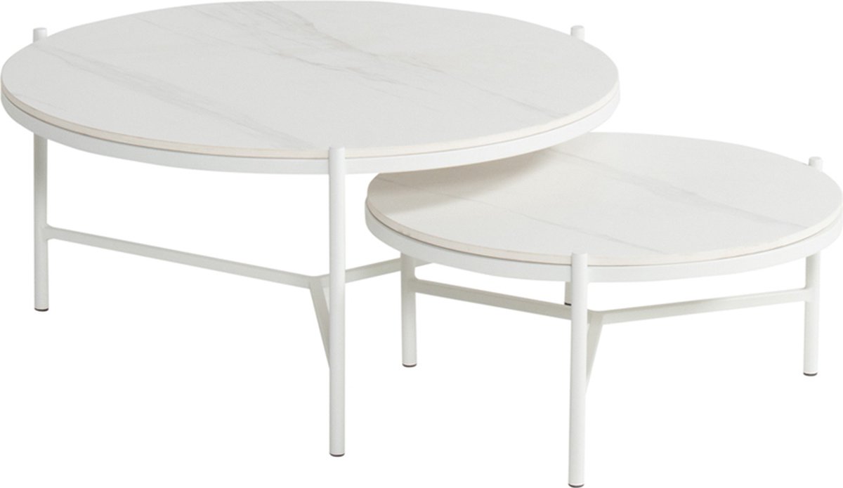 Carson koffietafel wit dia. 8 H 38 cm - Hartman