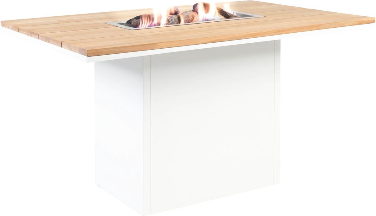 Loft 120 relax dining table white frame/ teak top - Cosi