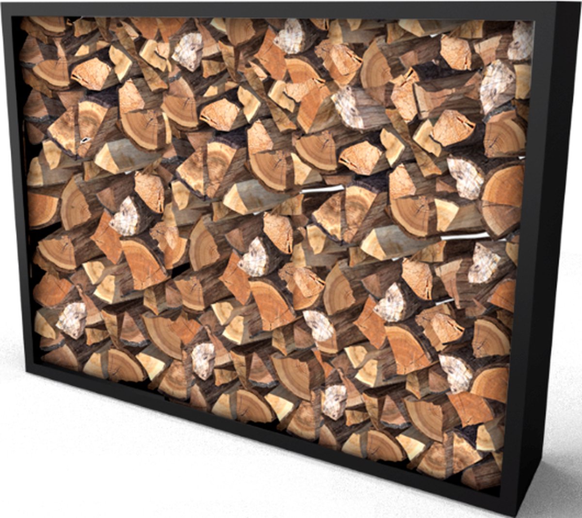 Beltza zwarte Houtopslag Lengte: 2000 Breedte: 385 Hoogte: 1500 - Geroba