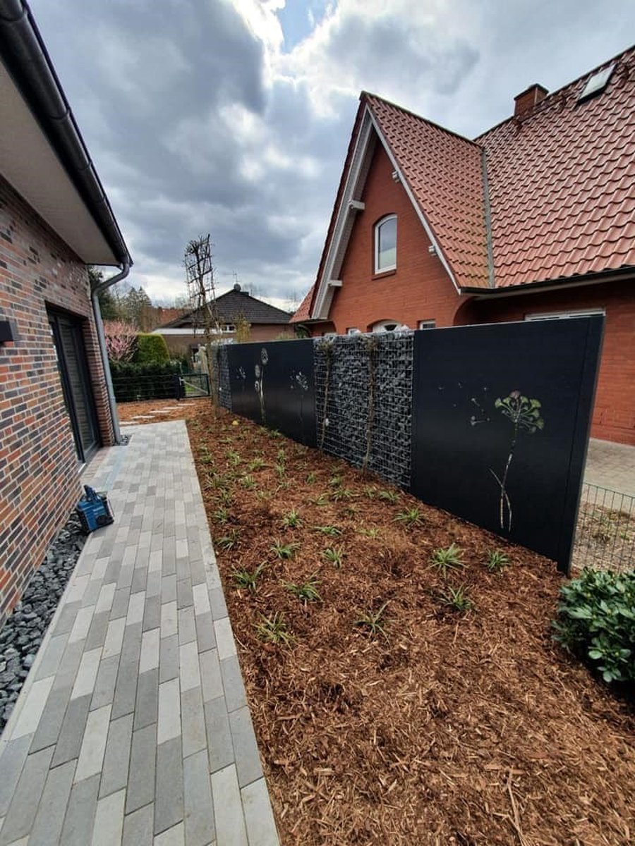 Gerofence Aluminium Alu Waves Schutting Lengte: 1000 Breedte: 5 Hoogte: 1800 - Geroba