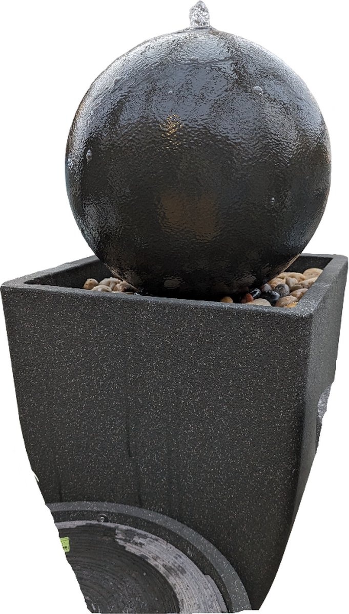 Fontein stone lite black sandstone waterornament III - E'lite
