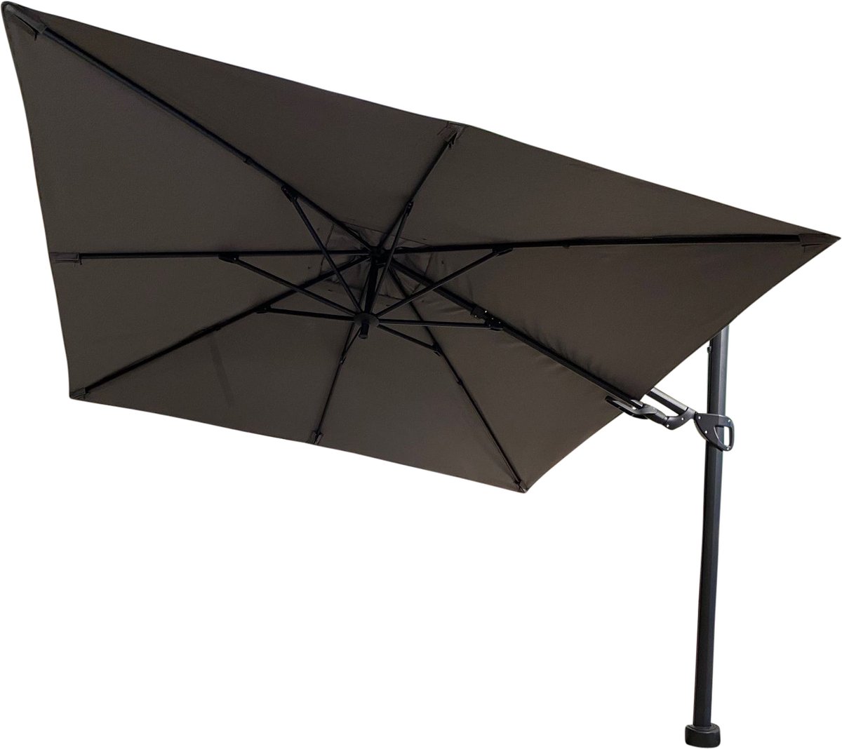 Barletta vrijhangende zweefparasol grijs 3x3 m - Borek