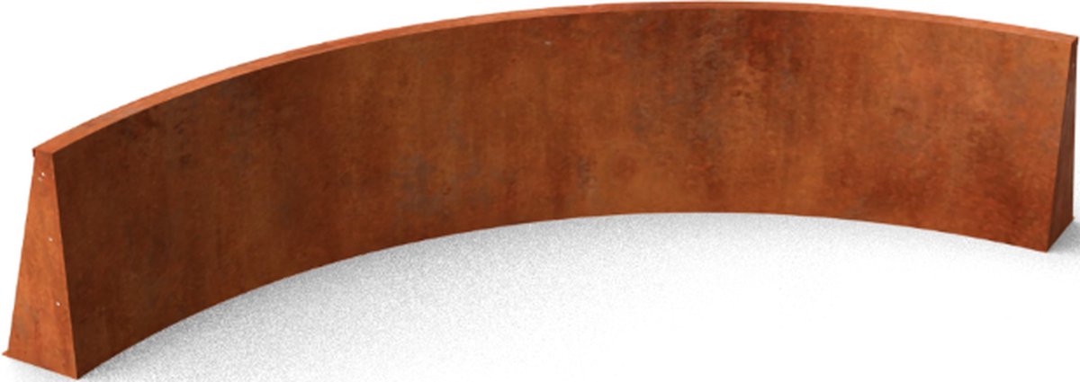 Fronta Keerwanden Cortenstaal Bocht Lengte: 1500 Breedte: 200 Hoogte: 500 - Geroba