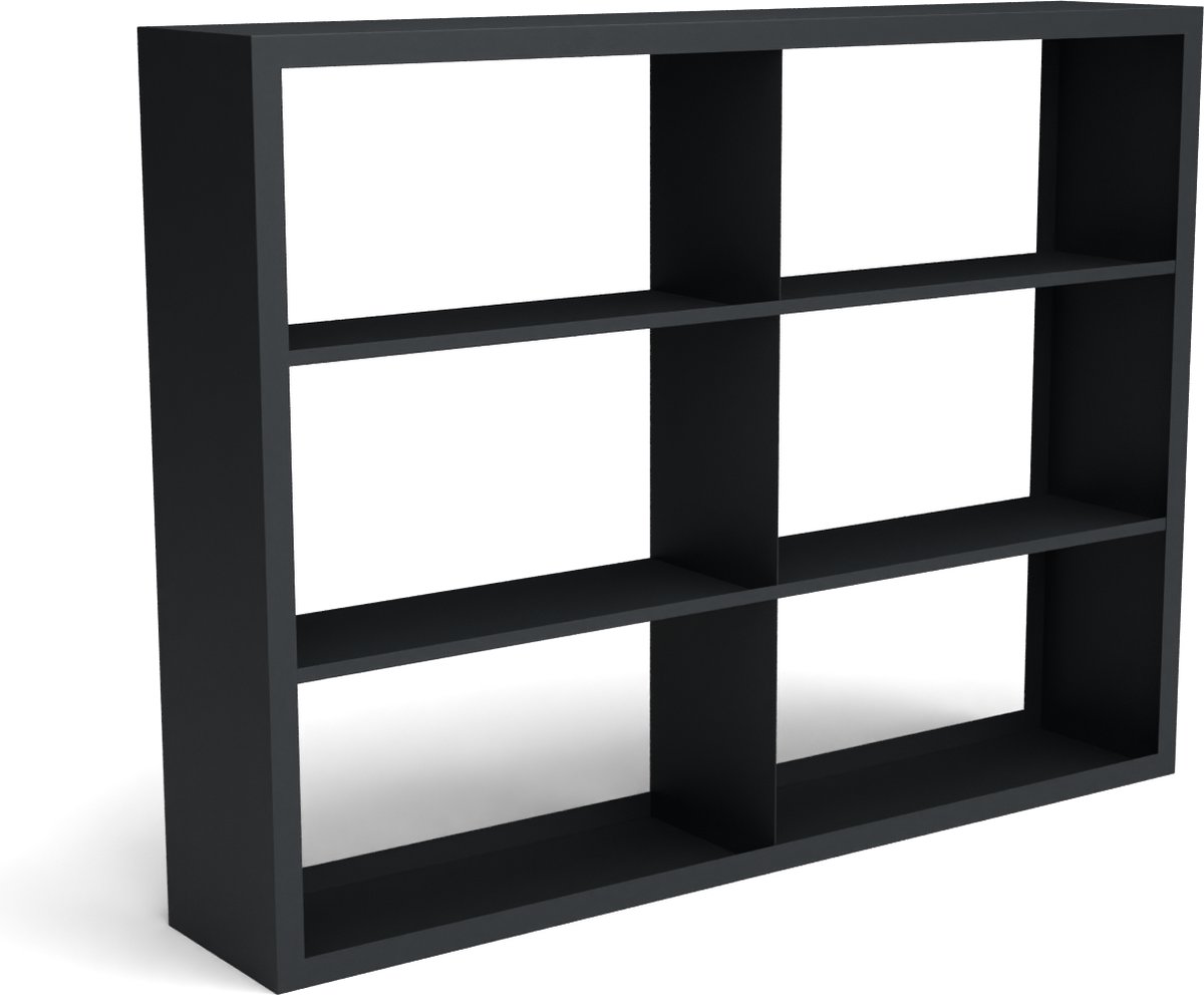 Beltza zwarte houtopslag onderverdeling 6 vakken 2000x385x1500 mm - Geroba