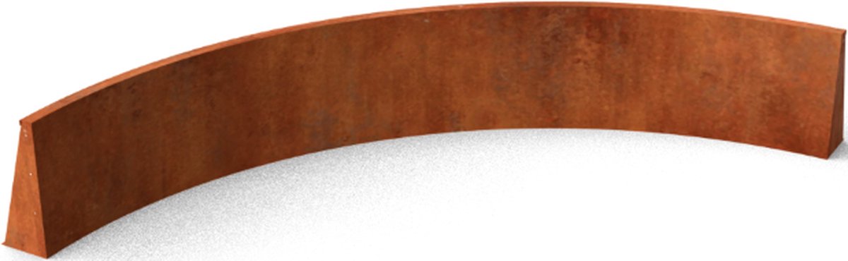 Fronta Keerwanden Cortenstaal Bocht Lengte: 2000 Breedte: 200 Hoogte: 750 - Geroba