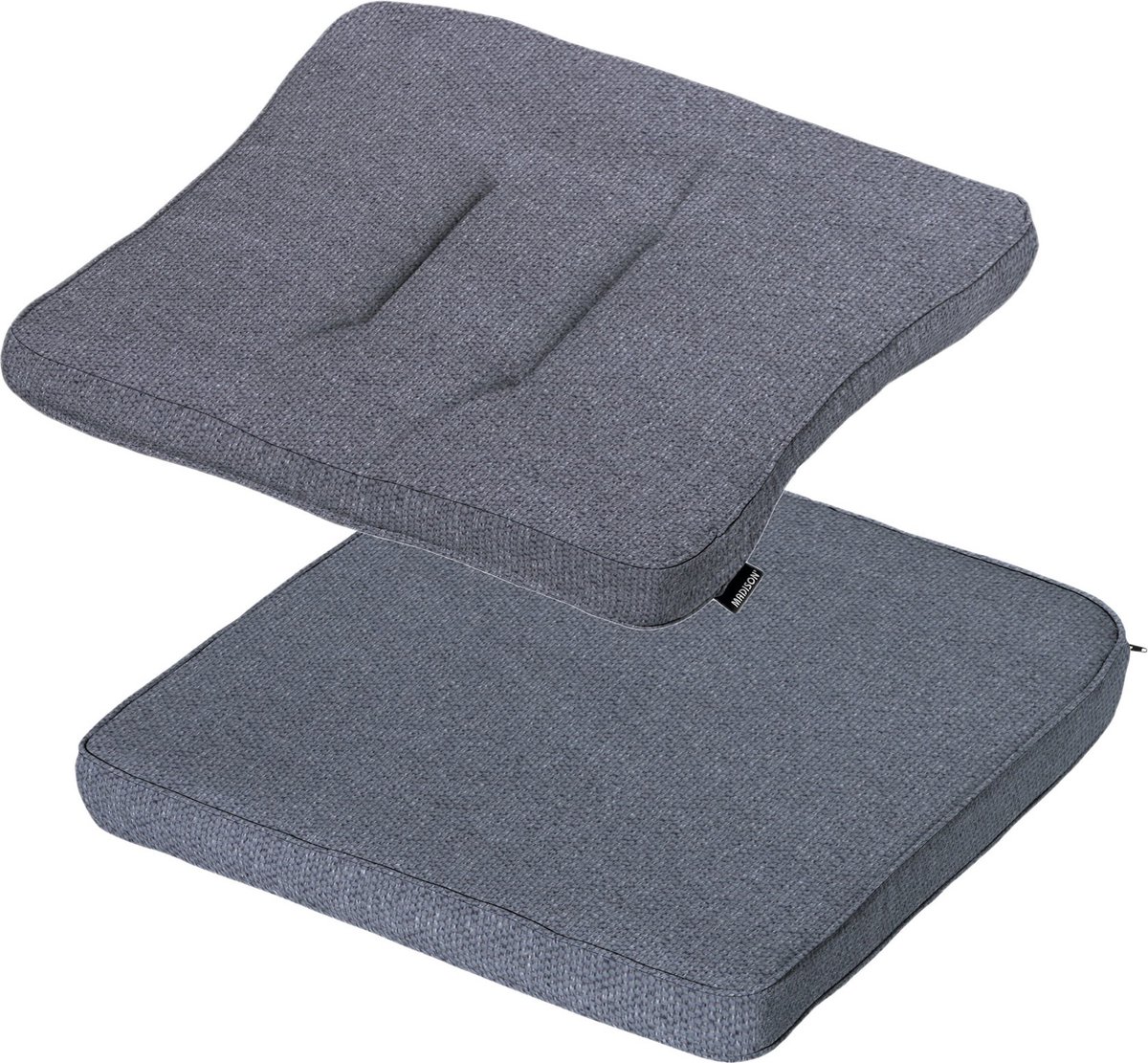 2 stuks! Wicker dining set profi-line outdoor Manchester denim grey - Madison
