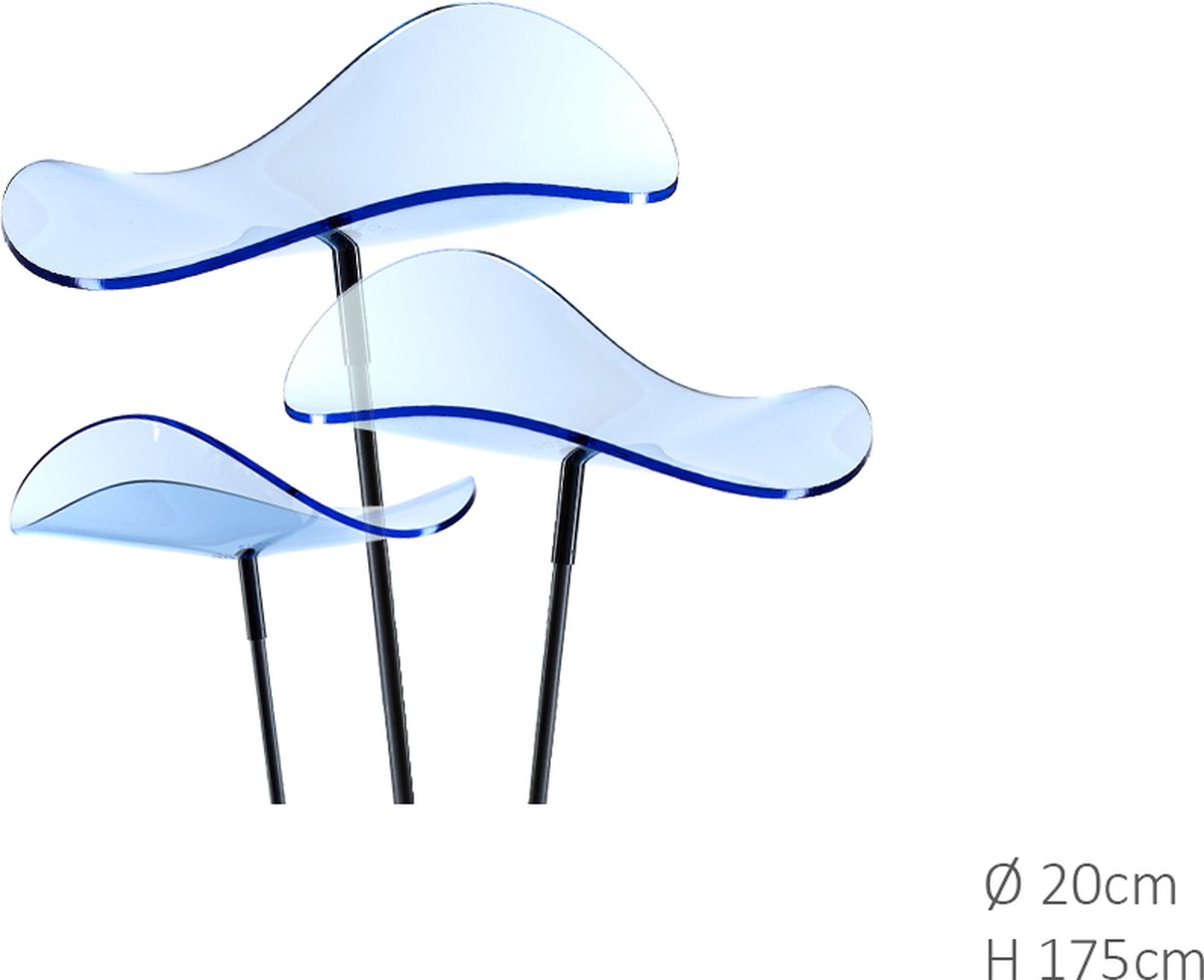 3 stuks! Zonnevanger Lucy Blauw groot 175x20 cm - Cazador Del Sol