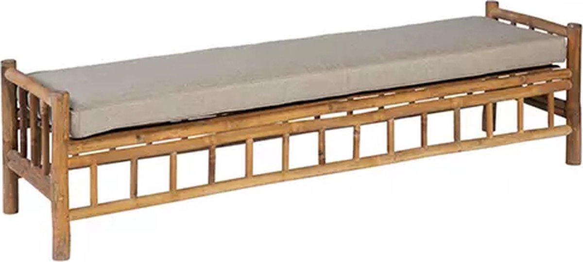 Bamboo Tennis Bench Taupe - Exotan