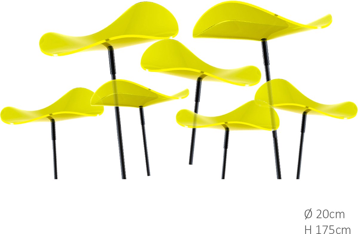 7 Stuks! Zonnevanger Lucy Citroen geel groot 175x20 cm - Cazador Del Sol