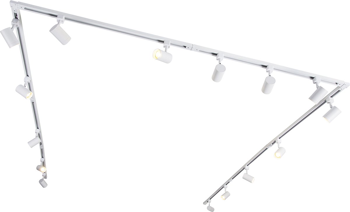 QAZQA Modern 1-fase railsysteem met 15 spots wit - Jeana