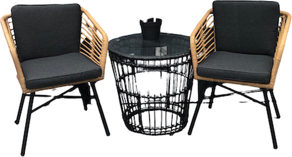 Castro Set 2 stoelen 1 tafeltje - Driesprong Collection