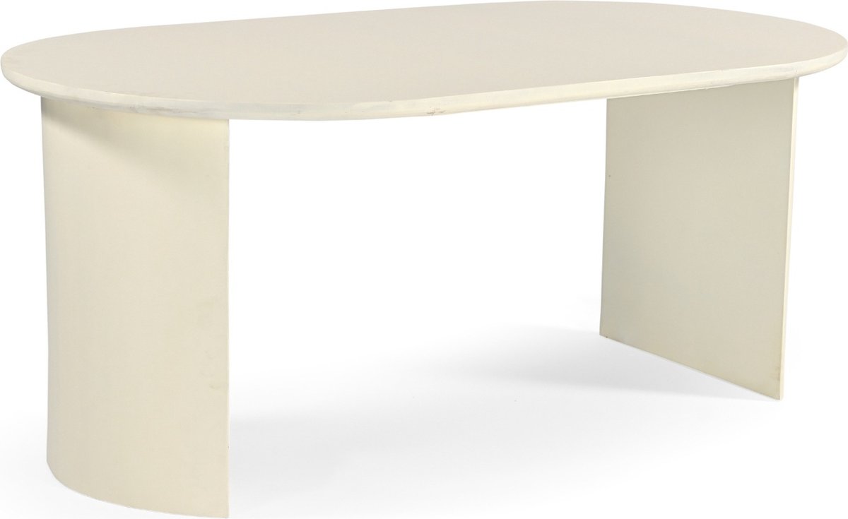 Giga Meubel - Eettafel Ovaal 180cm - Beige Betonlook - Demy