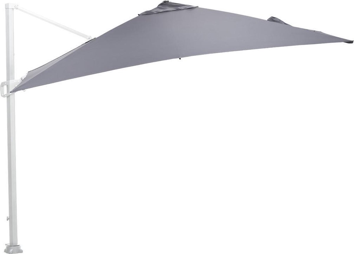 Hawaii zweefparasol 300x300 wit/ licht grijs zonwering - Garden Impressions