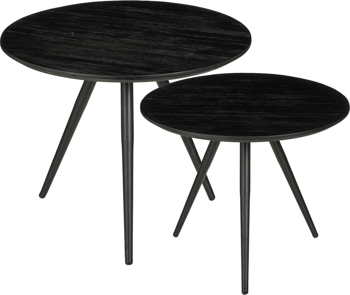 Mica Decorations Jailey Bijzettafel - Set van 2 - H49 x Ø50 cm