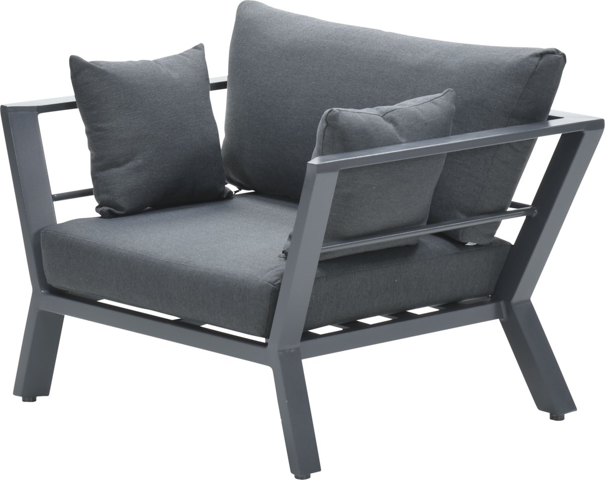 Sasha lounge fauteuil carbon black/reflex black - Garden Impressions
