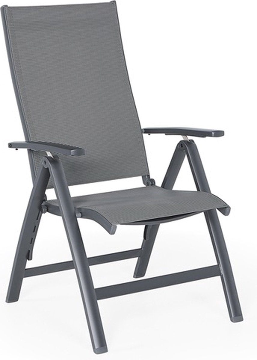 SUNS Lucca Recliner Black Grey Textilene - Suns