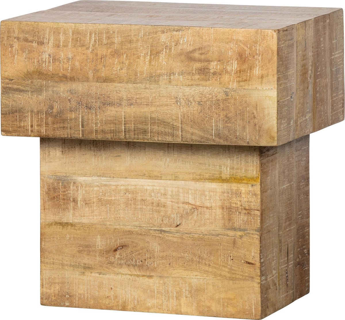Basiclabel Balk Too Salontafel - Hout - Naturel - 50x50x35