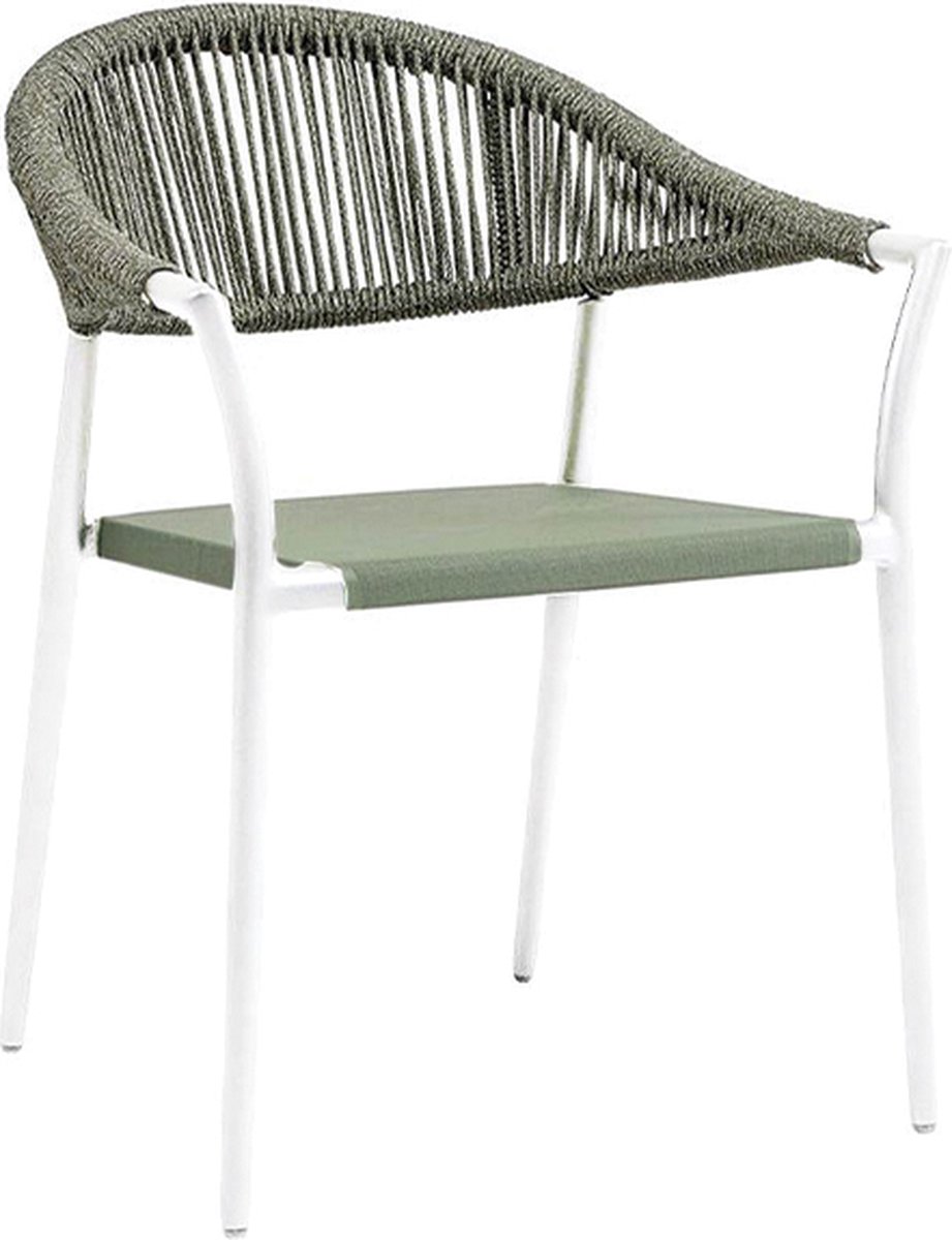SUNS Matera Dining Stoel Forest Green Matt White - Suns