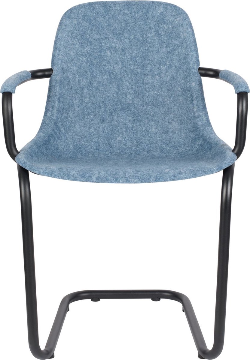 Zuiver Thirsty Eetkamerstoelen met armleuning Blauw - Set van 2