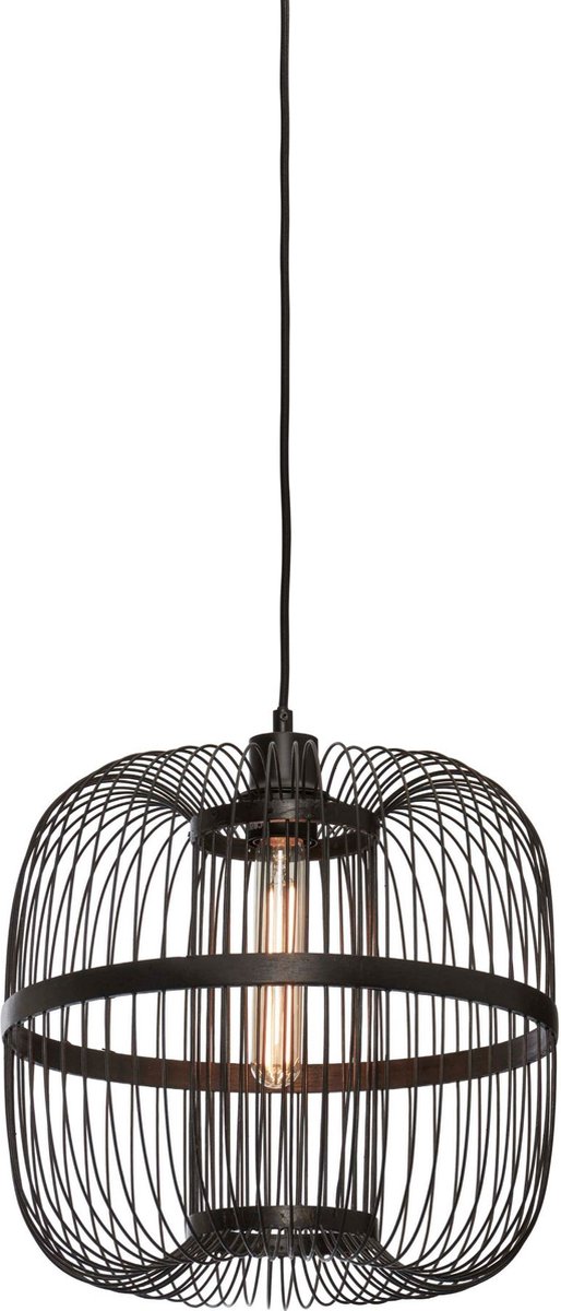 GOOD&MOJO Hanglamp Hokkaido - Bamboe Zwart - Ø25cm