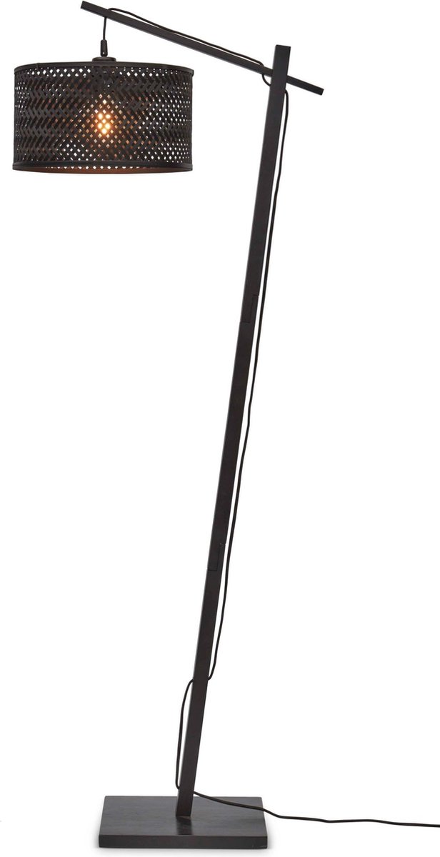 GOOD&MOJO Vloerlamp Java - Bamboe Zwart - 58x32x150cm