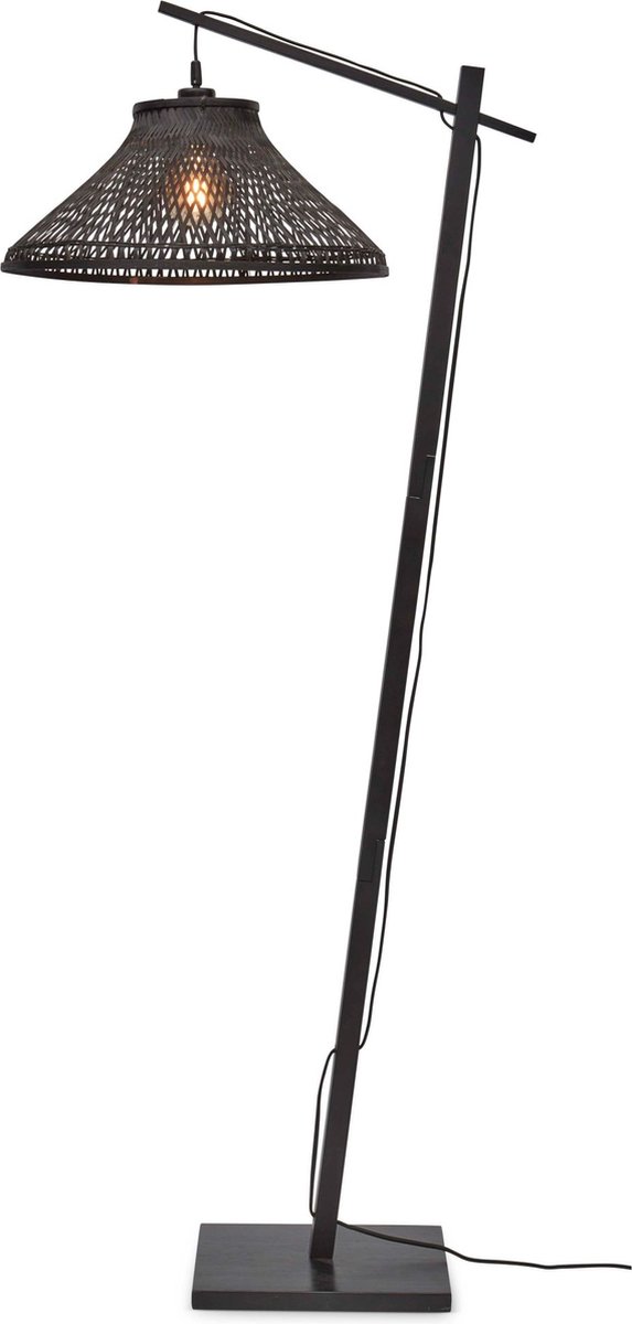 GOOD&MOJO Vloerlamp Tahiti - Bamboe Zwart - 65x45x150cm