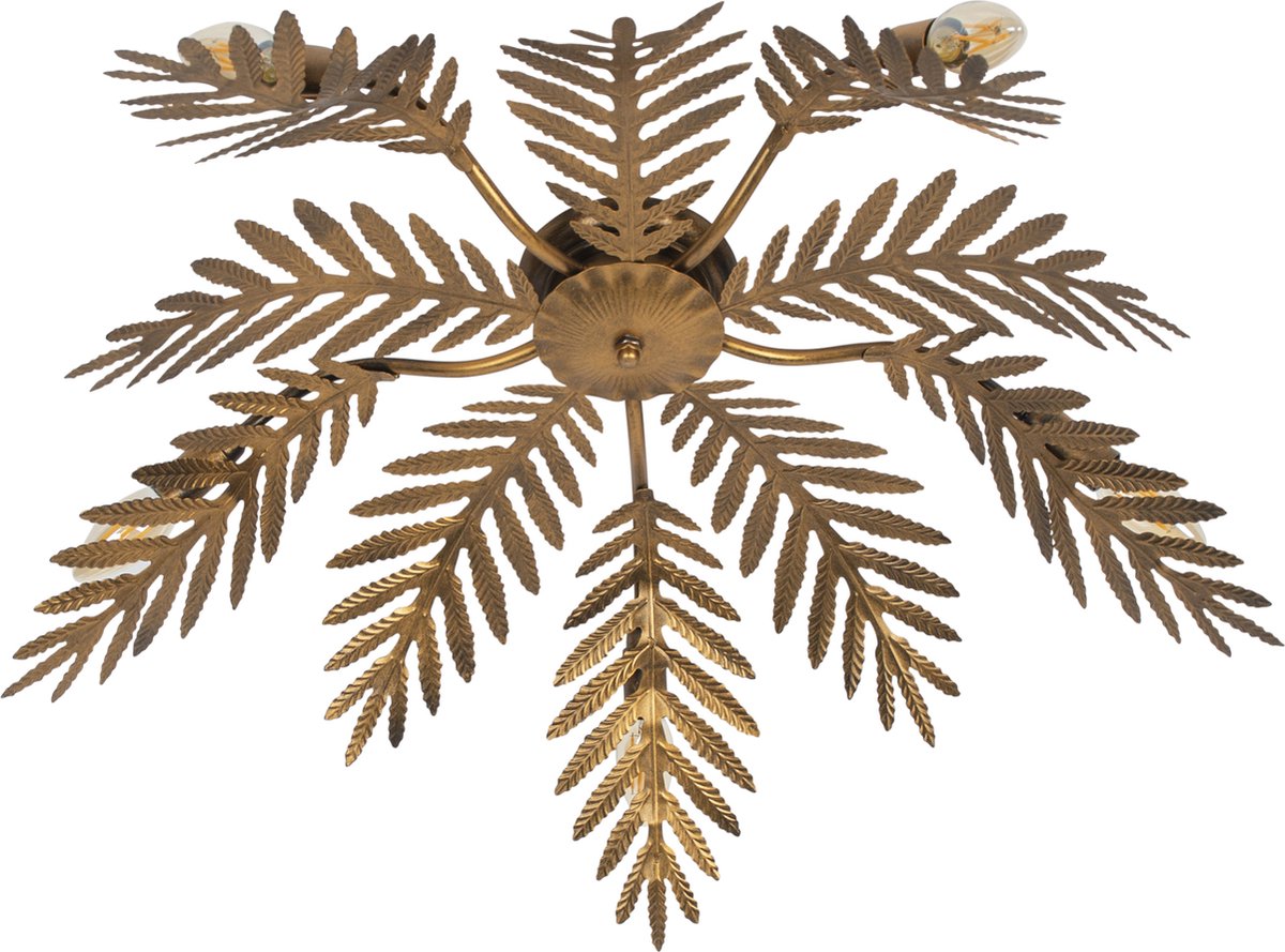 QAZQA Vintage plafondlamp goud 70 cm 5-lichts - Botanica