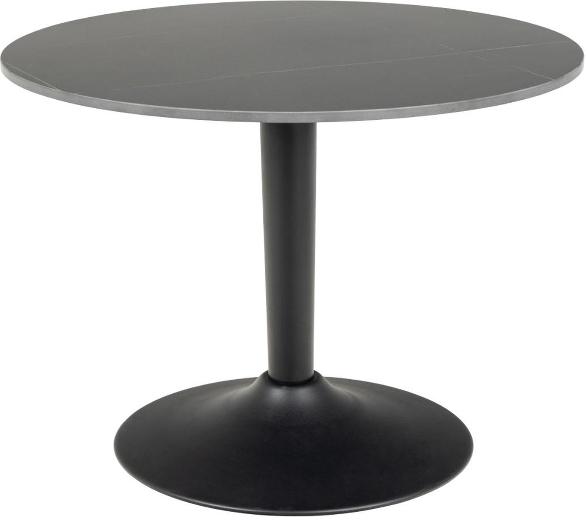 Hioshop Mitol salontafel Ø60cm keramiek zwart.