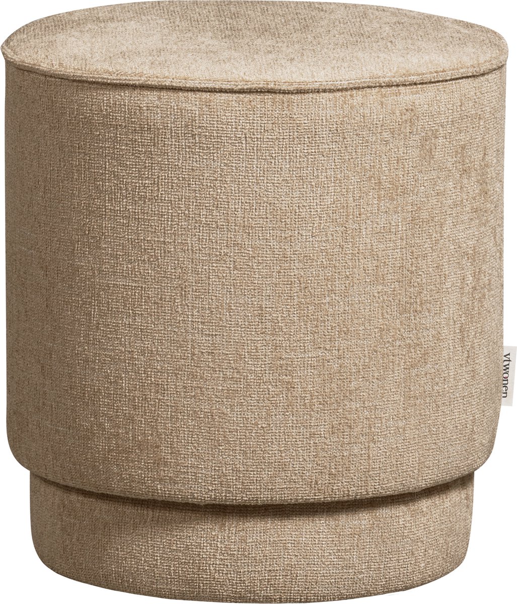 vtwonen Pearl Poef - Natural - Natural Melange - 45x40x40