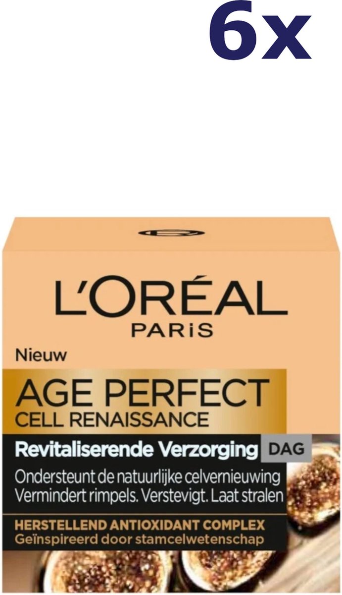 6x L'Oréal Age Perfect Cell Renaissance Dagcrème 50 ml