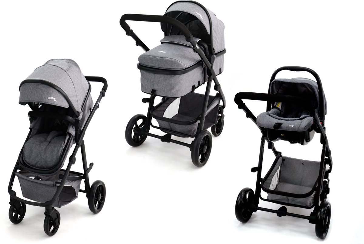 Kinderwagen Asalvo Two+ Grey