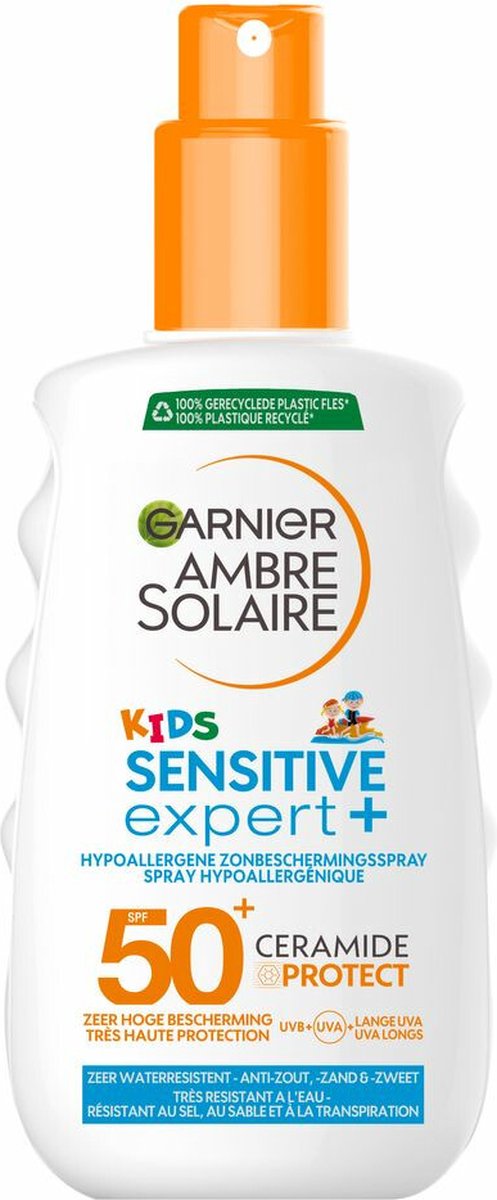 6x Garnier Ambre Solaire Sensitive Expert+ Kids Zonnebrandspray SPF 50+ Ceramide Protect 150 ml
