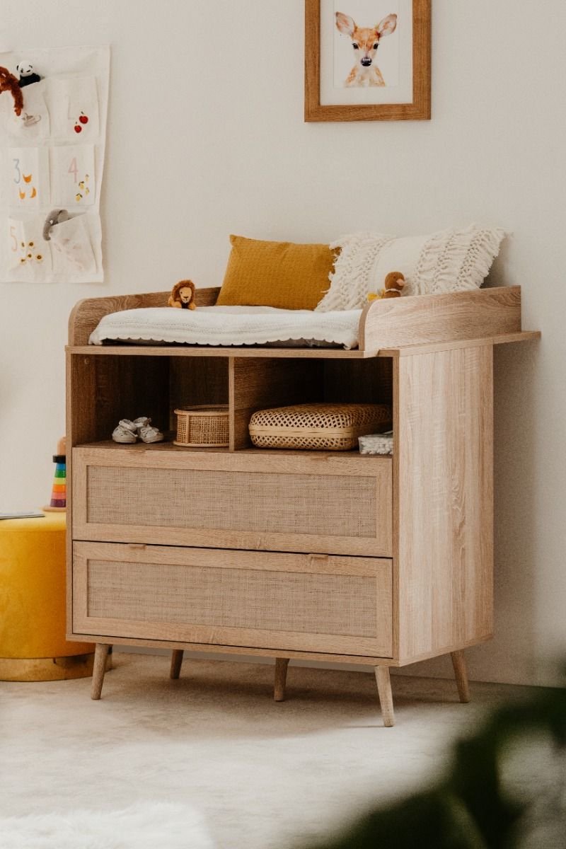 Commode Finori Bali Eiken/Riet Decor incl. Opzet