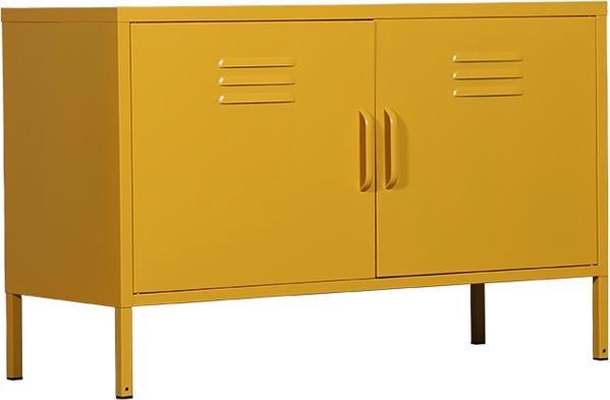MaximaVida metalen TV lockerkast Finn okergeel - 1 schap