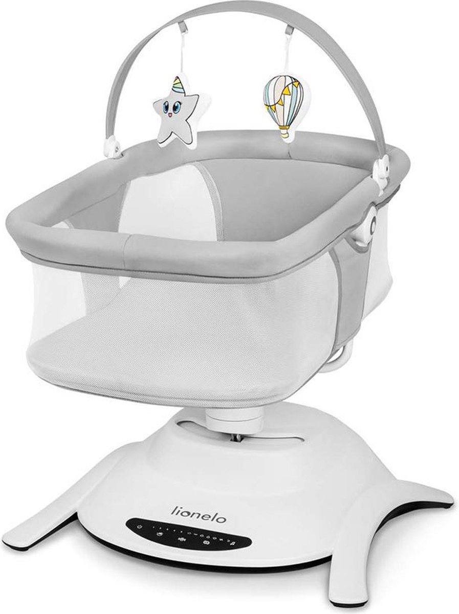 2-in-1 Babyswing en Wieg Lionelo Bella Grey Concrete