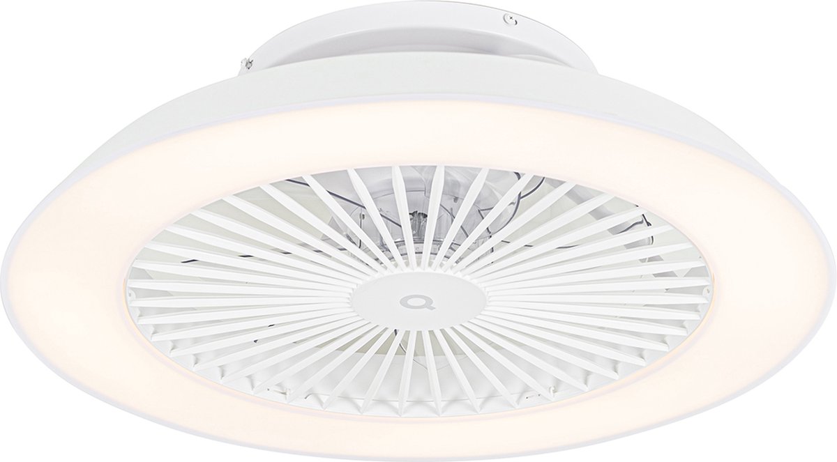 QAZQA Smart plafondventilator wit incl. LED met afstandsbediening -
