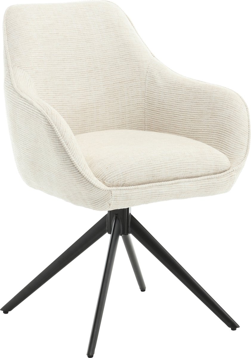 Livingfurn Thomas draaibare armstoel - stof - zand