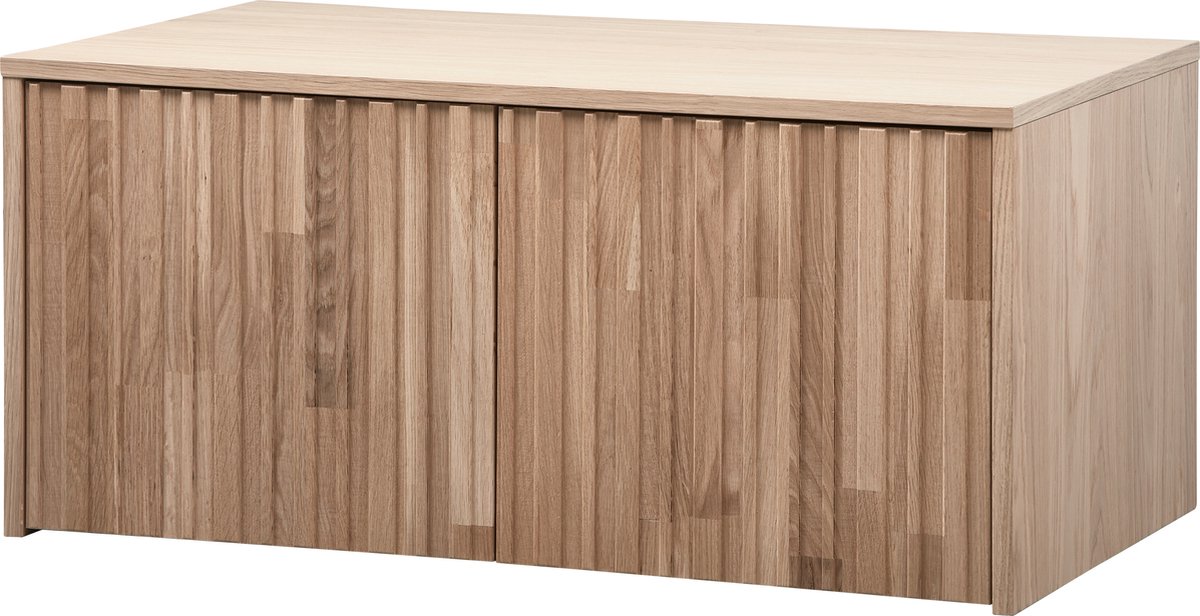 WOOOD New Gravure Kistbank B 88 cm - Eiken - Naturel