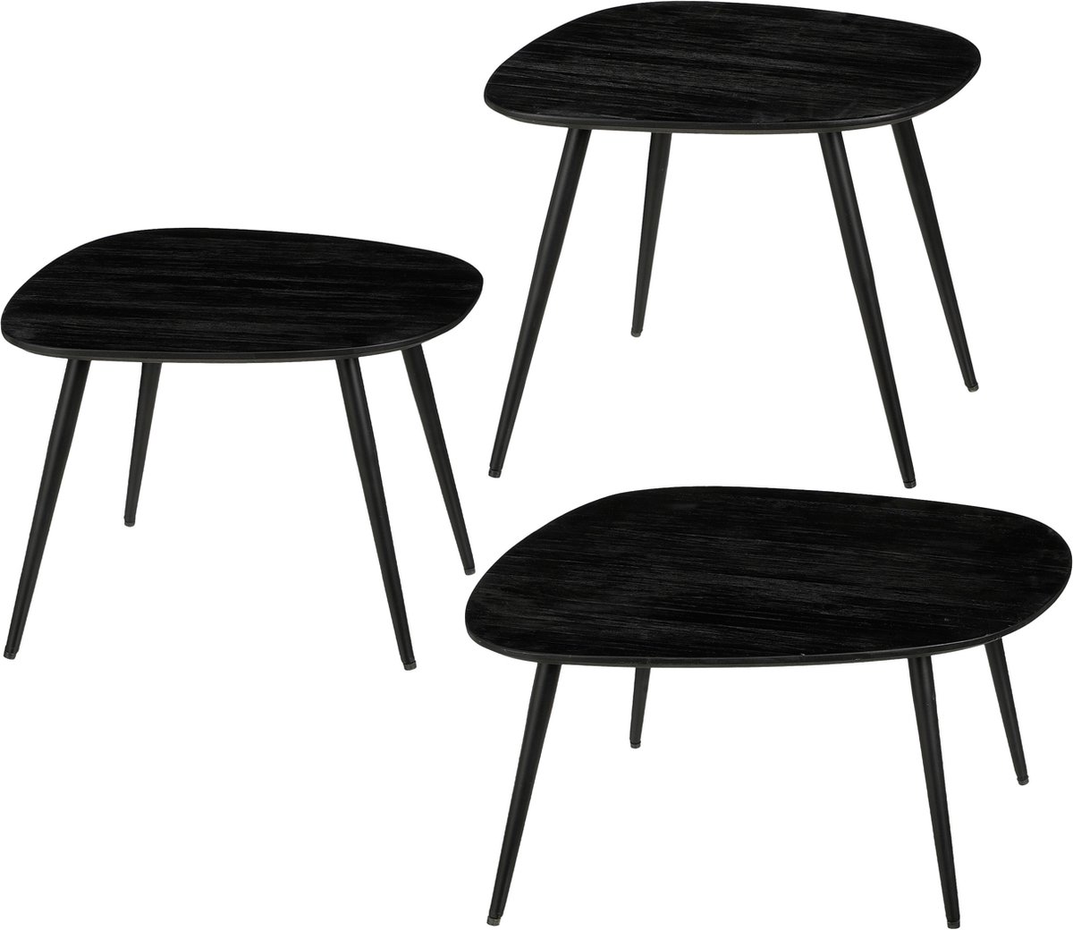 Mica Decorations Jailey Bijzettafel - Set van 3 - L62 x B52 x H34 cm