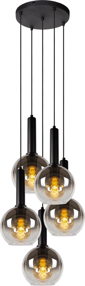 Lucide MARIUS Hanglamp 5xE27 - Zwart